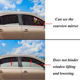 ZATOOTO Car Side Window Sun Shade - Magnetic Privacy Sunshades Window Curtain Keeps Cooler Screen for Baby Sleeping Black (2 Pcs)