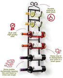 Sagler Towel Rack and Wine Rack - Bronze Wall Wine Rack - Wall Mounted Wine Rack fits up 6 Level Wine Bottles and Many Towels - fits as Bathroom Towel Holder, or Towel Hanger, or a Cap Rack