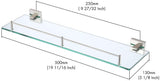 KES Bathroom Glass Shelf 1 Tier Shower Caddy Bath Basket Stainless Steel RUSTPROOF Wall Mount Brushed Finish, A2420A-2