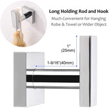 Bathroom Towel Hook, Angle Simple SUS304 Stainless Steel Bath Towel Holder, Heavy Duty Garage Wall Hook, Single Robe Coat Hook Polished Chrome