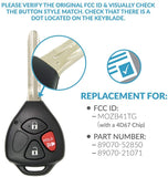Keyless2Go Replacement for Keyless Entry Car Key Vehicles That Use MOZB41TG with 4D67 Chip