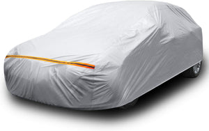 Ohuhu Car Cover for Sedan 191"-201", Upgraded Car Covers Universal Auto Vehicle Cover for Sedan - Windproof. Dustproof. UV Protection. Scratch Resistant