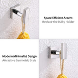 Bathroom Towel Hook, Angle Simple SUS304 Stainless Steel Bath Towel Holder, Heavy Duty Garage Wall Hook, Single Robe Coat Hook Polished Chrome