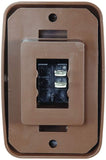 RV Designer S631, Contoured Wall Switch, Includes Base and Bezel, Single, On / Off, SPST, Brown, DC Electrical