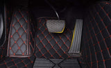 Muchkey car Floor Mats fit for 95% Custom Style Luxury Leather All Weather Protection Floor Liners Full car Floor Mats Black-Red