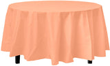 12-Pack Premium Plastic Tablecloth 84in. Round Table Cover - Lavender