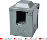 50 Amp Power Outlet Box Nema 14 50R Receptecle 125/250 Volt Waterproof Lockable Outlet Electric Box, RV Accessoriesfor RV Camper Travel Trailer Electric Car, ETL Listed.