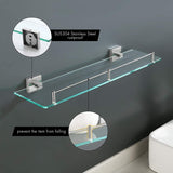 KES Bathroom Glass Shelf 1 Tier Shower Caddy Bath Basket Stainless Steel RUSTPROOF Wall Mount Brushed Finish, A2420A-2