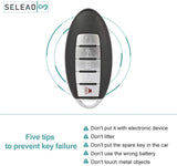 SELEAD Flip Key Fob 5 Buttons Keyless Entry Remote fit 2013-2016 for Nissan Pathfinder 2013-2014 for Nissan Murano Antitheft Keyless Entry Systems S180144008 1pc