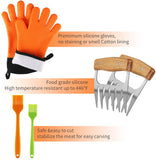 YUWLDD BBQ Gloves Plus Meat Shredder Claws and Silicone Brush- Grill Accessories/Smoker Accessories (Gloves+Claws) (Gloves+Claws+Brush)