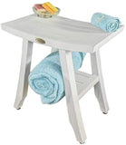 CoastalVogue Satori Shower Stool, 18", Driftwood