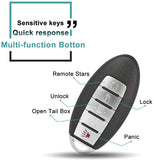 SELEAD Flip Key Fob 5 Buttons Keyless Entry Remote fit 2013-2016 for Nissan Pathfinder 2013-2014 for Nissan Murano Antitheft Keyless Entry Systems S180144008 1pc