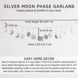 Moon Decor Wall Decorations, Handmade Hammered Detailing, Boho Accents Wall Decor, Moon Phases Wall Art, Moon Phases Wall Hanging, Bohemian Decor for Bedroom, Home, Living Room Apartment