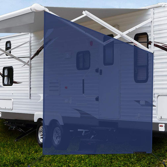 Tentproinc RV Awning Sunshade Screen ● Navy Blue Mesh Sun Shade ● Block Sunshine from Patio Side Direction ● Motorhome Camping Trailer UV Sunblocker ● Canopy Sunscreen-3 Years Lasting