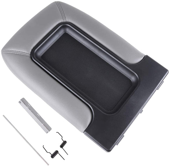 OCPTY Auto Center Console Lid Repair Kit for 2001 2002 2003 2004 2005 2006 2007 for GMC Sierra Silverado(Gray)