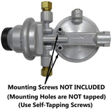 Fairview RV Camper LP Propane 2 Stage Automatic Regulator with 2 x 15 QCC Acme Pigtails