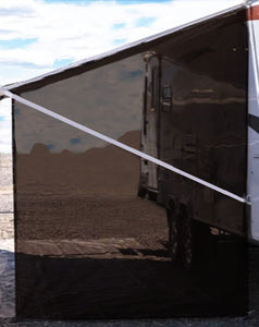 Tentproinc RV Awning Side Shade 9'X7' - Black Mesh Screen Sunshade Complete Kits Camping Trailer Canopy UV Sun Blocker - 3 Years Lasting