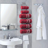 Sagler Towel Rack and Wine Rack - Bronze Wall Wine Rack - Wall Mounted Wine Rack fits up 6 Level Wine Bottles and Many Towels - fits as Bathroom Towel Holder, or Towel Hanger, or a Cap Rack