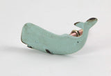 Moby Dick Specialties Set of 6 Aqua Blue Painted Cast Iron Whale Drawer Pull Rustic Furniture Decor