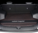 Muchkey car Floor Mats fit for 95% Custom Style Luxury Leather All Weather Protection Floor Liners Full car Floor Mats Black-Red