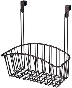 Spectrum Diversified Contempo Storage Basket Over the Cabinet, Steel Wire, Sink Organizer for Kitchen & Bathroom, Medium, Bronze