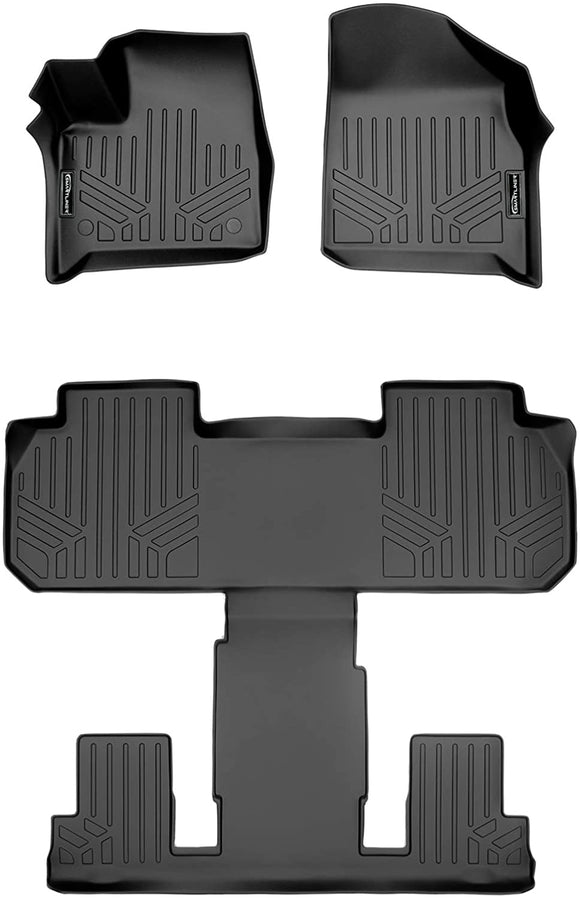 SMARTLINER SA0345/B0345 for 2018-2020 Chevrolet Traverse with 2nd Row Bucket Seats, Black