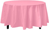 12-Pack Premium Plastic Tablecloth 84in. Round Table Cover - Lavender