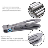 15mm Wide Jaw Opening Nail Clippers for Thick Nails,Finger Nail Clippers for Ingrown Toenail Clippers for Men,Tough Nails, Seniors, Adults.Deluxe Sturdy Stainless Steel Big(Silver)
