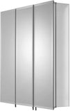 Croydex Grove Triple Door Tri-View Aluminium Cabinet with Hang N Lock Fitting System, 61 x 66 cm