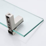 KES 16 Inch Bathroom Wall Shelf Tempered Glass Shelf Wall Mounted Brushed Nickel Finish, BGS3201S40-2