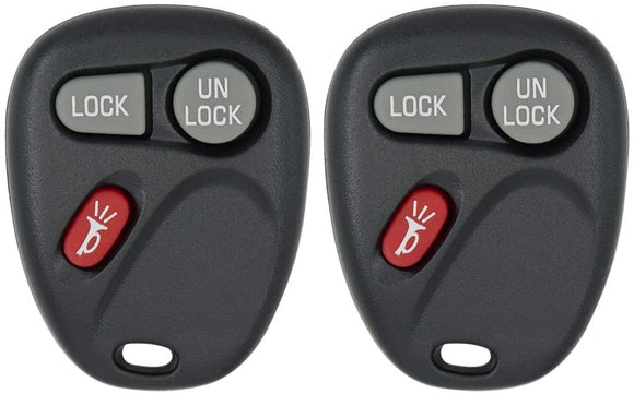 Keyless2Go Replacement for Keyless Entry Car Key Vehicles That Use 3 Button 15732803 KOBUT1BT - 2 Pack