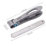 15mm Wide Jaw Opening Nail Clippers for Thick Nails,Finger Nail Clippers for Ingrown Toenail Clippers for Men,Tough Nails, Seniors, Adults.Deluxe Sturdy Stainless Steel Big(Silver)
