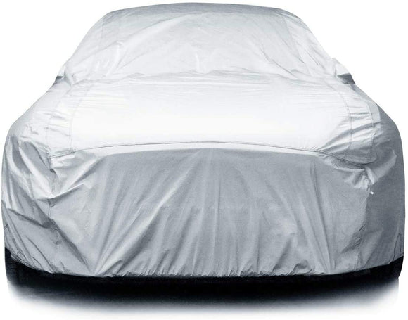 iCarCover 10-Layers All Weather Waterproof Snow Rain UV Sun Dust Protection Automobile Outdoor Coupe Sedan Hatchback Wagon Custom-Fit Full Body Auto Vehicle Car Cover - Cars Up to 173