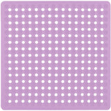 Gorilla Grip Patented Shower Stall Mat, 21x21 Bath Tub Mats, Washable, Square Bathroom Mats for Showers with Drain Holes, Suction Cups, White