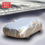 Tecoom Super Heavy Duty Multiple Layers SUV Cover All Weather Waterproof Windproof Reflective Snow Sun Rain UV Protective Outdoor with Buckles and Belt Fit 196-210 inches SUV