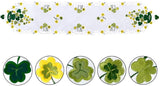 Simhomsen Large Irish Clover Table Runners for St. Patrick’s Day and Spring, Embroidered Shamrock Table Scarf, Decorations (14 × 105 Inch)