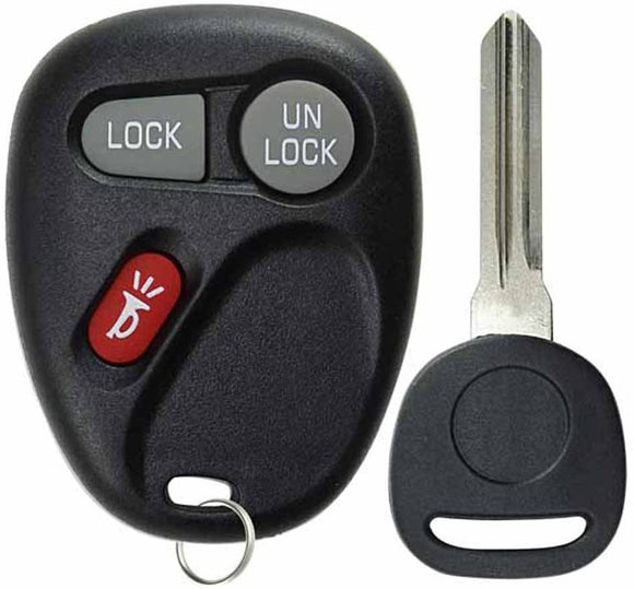 KeylessOption Keyless Entry Remote Car Key Fob and Key Replacement For 15042968