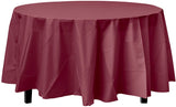 12-Pack Premium Plastic Tablecloth 84in. Round Table Cover - Lavender