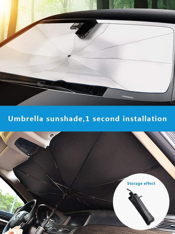N/P Car Windshield Sun Shade UV Rays and Heat Sun Visor Protector Foldable Reflector Umbrella