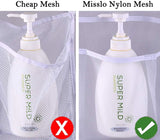 MISSLO Hanging Mesh Pockets Hold 340oz/1000ml Shampoo Shower Organizer with Over the Door Hooks