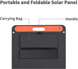 SolarSaga 60W Solar Panel for Explorer 160/240/500 as Portable Solar Generator, Portable Foldable Solar Charger for Summer Camping Van RV(Can't Charge Explorer 440/ PowerPro)