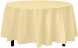 12-Pack Premium Plastic Tablecloth 84in. Round Table Cover - Lavender