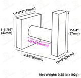 Bathroom Towel Hook, Angle Simple SUS304 Stainless Steel Bath Towel Holder, Heavy Duty Garage Wall Hook, Single Robe Coat Hook Polished Chrome