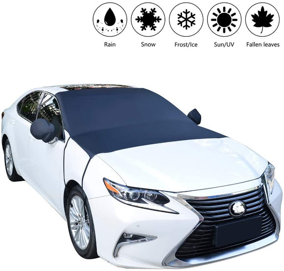 Car Windshield Snow Cover,Protection&Double Side Design,Snow, Ice, Frost,Sun Protection,Extra Large & Thick Fit for Most Vehicle(81