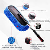 Microfiber Car Dash Duster with Extendable Handle for Interior & Exterior Cleaning Dirt Dust Clean Brush Dusting Tool Wash Mop – Lint Free – Scratch Free (Gray)