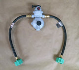 Fairview RV Camper LP Propane 2 Stage Automatic Regulator with 2 x 15 QCC Acme Pigtails