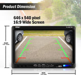 Pyle Backup Rear View Car Camera Screen Monitor System - Parking & Reverse Safety Distance Scale Lines, Waterproof, Night Vision, 170° View Angle, 7" LCD Video Color Display for Vehicles - (PLCM7700)
