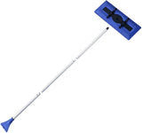 Snow Joe SJBLZD 2-in-1 Snow Broom with 18-Inch Foam Head + Large Ice Scraper, Blue