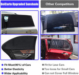 Car Window Sun Shade - 2 Pack Breathable Mesh Car Rear Side Window Shade Sunshade UV Protection for Baby Family Pet, Mosquito Net Curtains Fit for Most(95%) of Cars, Cover Full Window