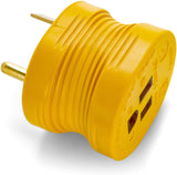 Camco PowerGrip Durable Electrical Adapter - Easy Grip for Simple and Safe Use, 30 AMP Male 15 AMP Female (55233), Yellow|Yellow
